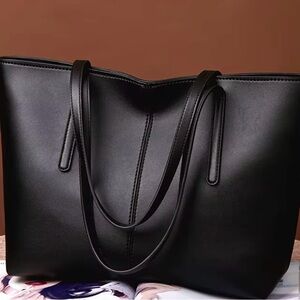 Sleek Black Tote Bag